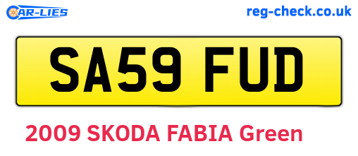 SA59FUD are the vehicle registration plates.