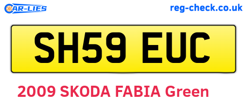 SH59EUC are the vehicle registration plates.