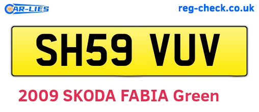 SH59VUV are the vehicle registration plates.