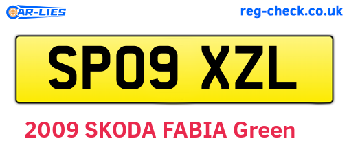 SP09XZL are the vehicle registration plates.