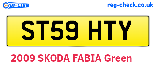 ST59HTY are the vehicle registration plates.
