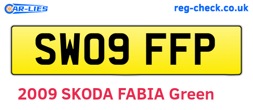 SW09FFP are the vehicle registration plates.