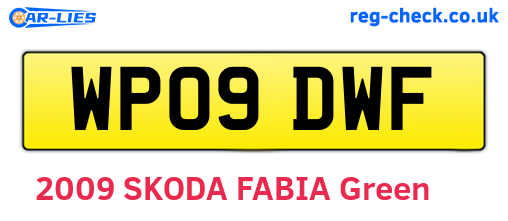 WP09DWF are the vehicle registration plates.
