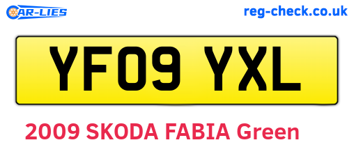 YF09YXL are the vehicle registration plates.