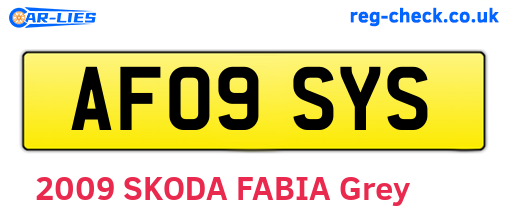 AF09SYS are the vehicle registration plates.