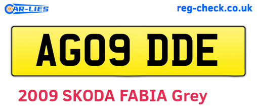 AG09DDE are the vehicle registration plates.