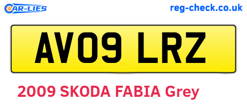 AV09LRZ are the vehicle registration plates.