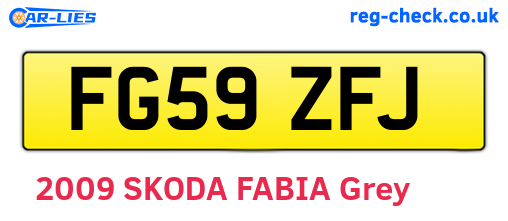 FG59ZFJ are the vehicle registration plates.