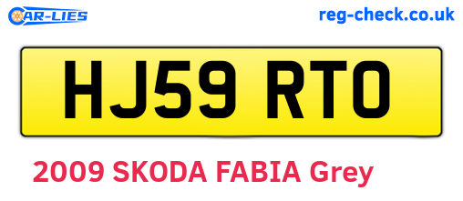 HJ59RTO are the vehicle registration plates.