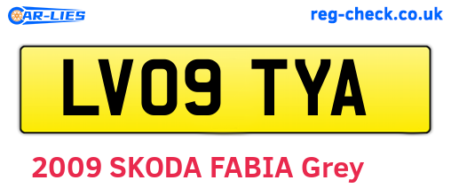 LV09TYA are the vehicle registration plates.