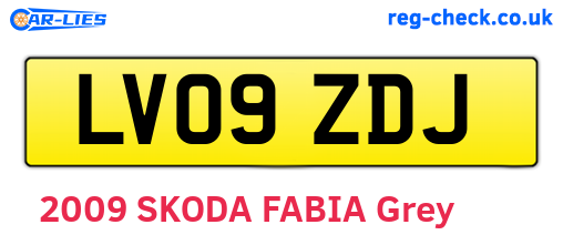 LV09ZDJ are the vehicle registration plates.