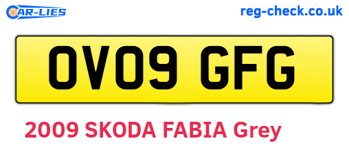 OV09GFG are the vehicle registration plates.