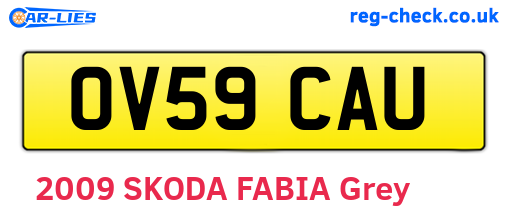 OV59CAU are the vehicle registration plates.