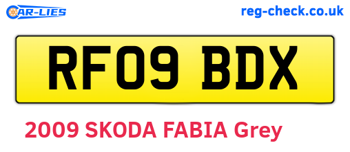 RF09BDX are the vehicle registration plates.