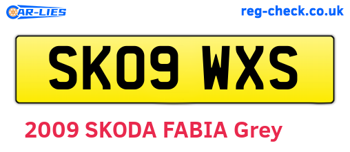SK09WXS are the vehicle registration plates.