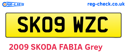 SK09WZC are the vehicle registration plates.