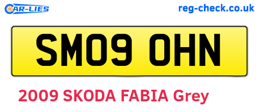 SM09OHN are the vehicle registration plates.