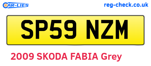 SP59NZM are the vehicle registration plates.