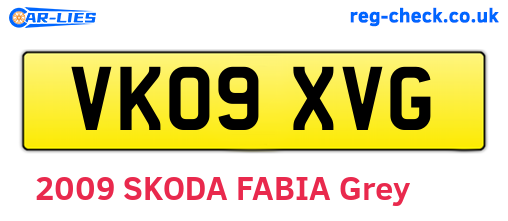 VK09XVG are the vehicle registration plates.