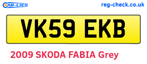 VK59EKB are the vehicle registration plates.