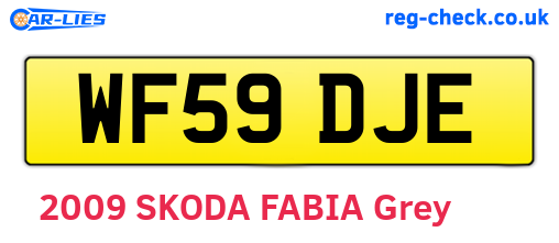 WF59DJE are the vehicle registration plates.