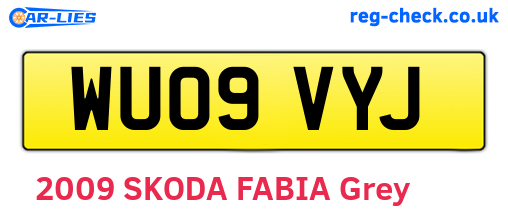 WU09VYJ are the vehicle registration plates.