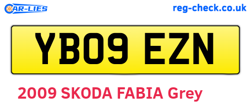 YB09EZN are the vehicle registration plates.