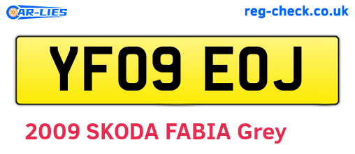 YF09EOJ are the vehicle registration plates.