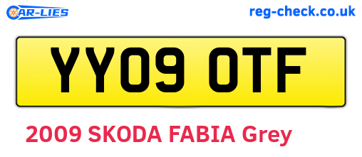 YY09OTF are the vehicle registration plates.
