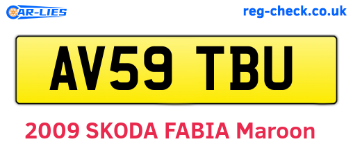 AV59TBU are the vehicle registration plates.