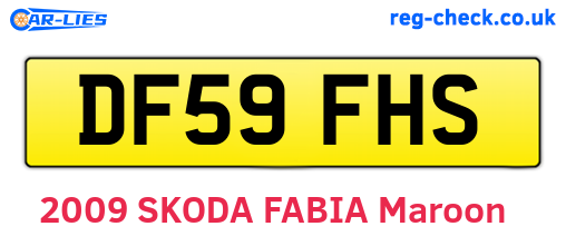 DF59FHS are the vehicle registration plates.
