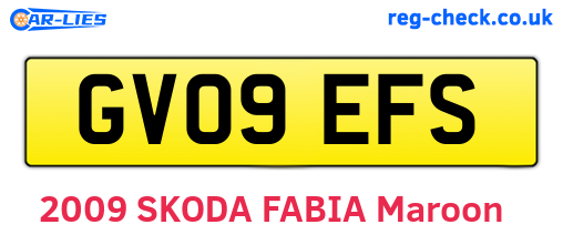 GV09EFS are the vehicle registration plates.