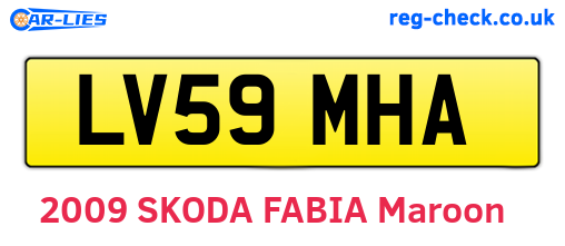 LV59MHA are the vehicle registration plates.
