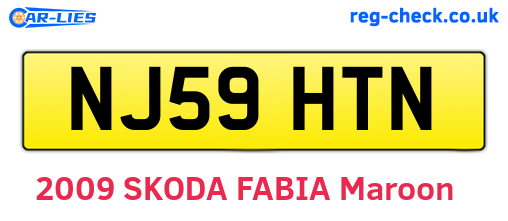 NJ59HTN are the vehicle registration plates.