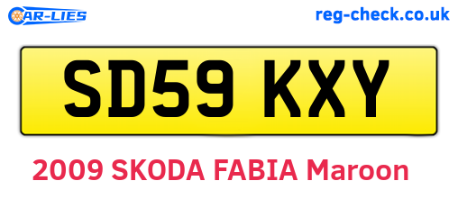 SD59KXY are the vehicle registration plates.