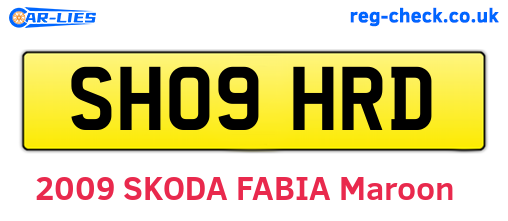 SH09HRD are the vehicle registration plates.