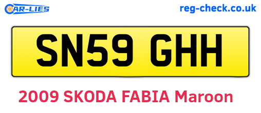SN59GHH are the vehicle registration plates.