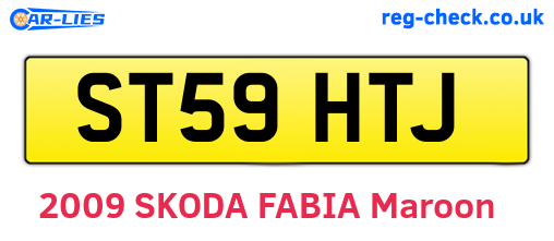 ST59HTJ are the vehicle registration plates.