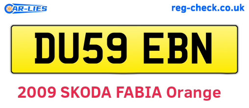 DU59EBN are the vehicle registration plates.