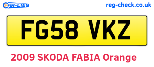 FG58VKZ are the vehicle registration plates.