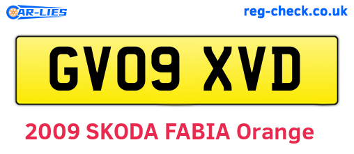 GV09XVD are the vehicle registration plates.