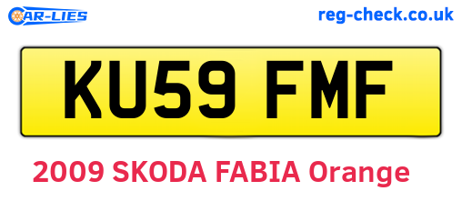 KU59FMF are the vehicle registration plates.