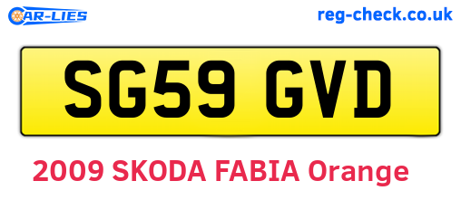 SG59GVD are the vehicle registration plates.