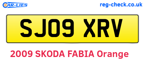 SJ09XRV are the vehicle registration plates.