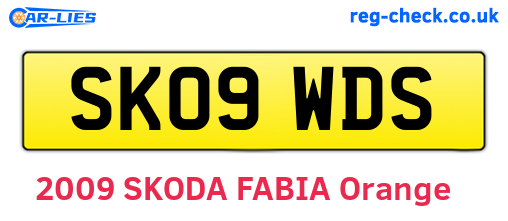SK09WDS are the vehicle registration plates.