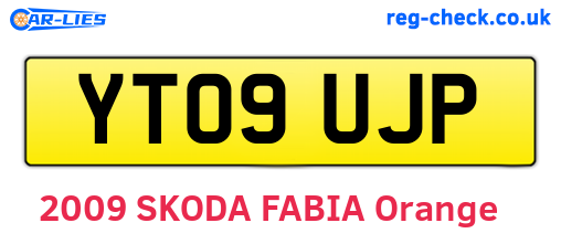 YT09UJP are the vehicle registration plates.