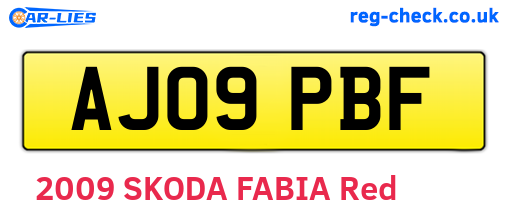 AJ09PBF are the vehicle registration plates.