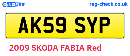 AK59SYP are the vehicle registration plates.