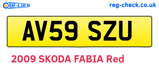AV59SZU are the vehicle registration plates.