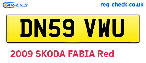 DN59VWU are the vehicle registration plates.